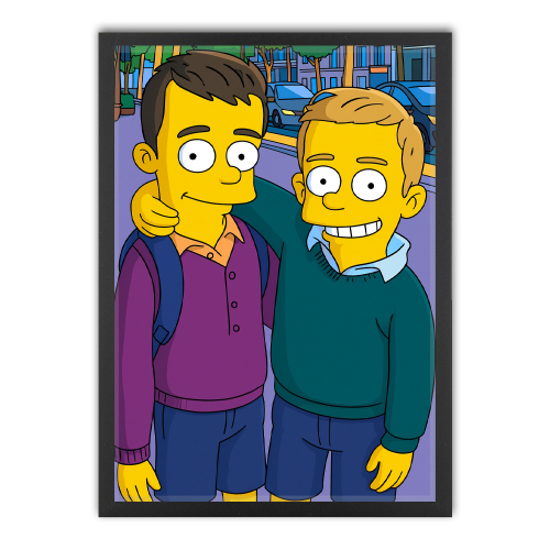 Caricatura estilo dibujo animado amarillo a partir de una foto Caricatura estilo dibujo animado amarillo a partir de una foto