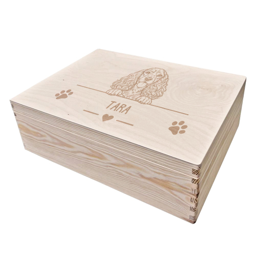Caja de almacenaje grabada para perro Caja de almacenaje grabada para perro