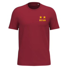 Camiseta de hombre 2 estrellas 100 % algodón orgánico Camiseta de hombre 2 estrellas 100 % algodón orgánico