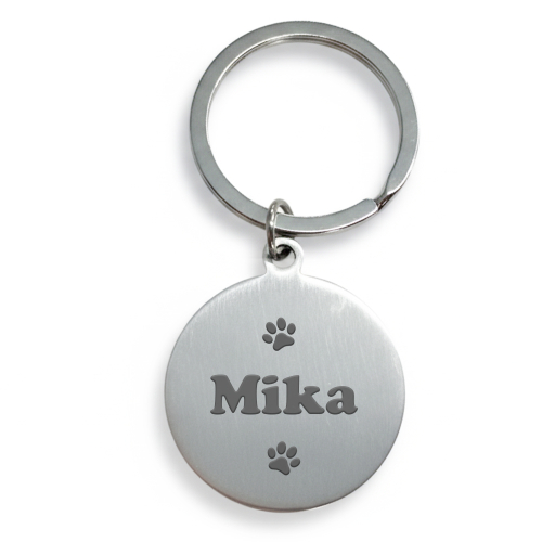 Chapa redonda grabada para perro o gato Chapa redonda grabada para perro o gato