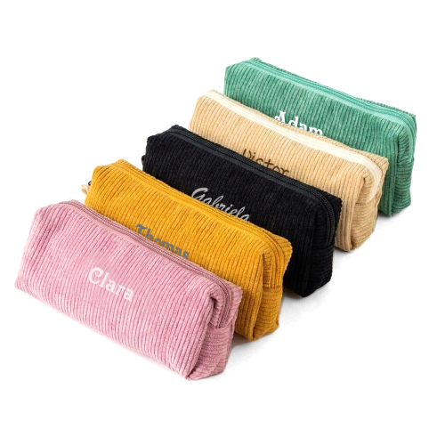 Estuche para lápices de pana personalizable Estuche para lápices de pana personalizable