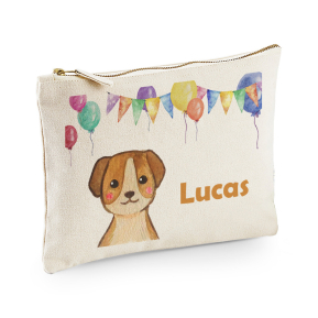 Estuche personalizado con globos y animales Estuche personalizado con globos y animales