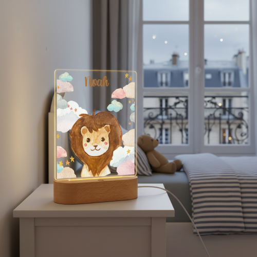 Lámpara de noche personalizada nubes y animales Lámpara de noche personalizada nubes y animales
