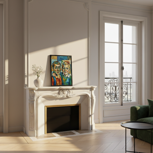 Retrato artístico de estilo cubista Retrato artístico de estilo cubista