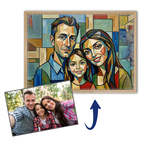 Retrato artístico de estilo cubista Retrato artístico de estilo cubista