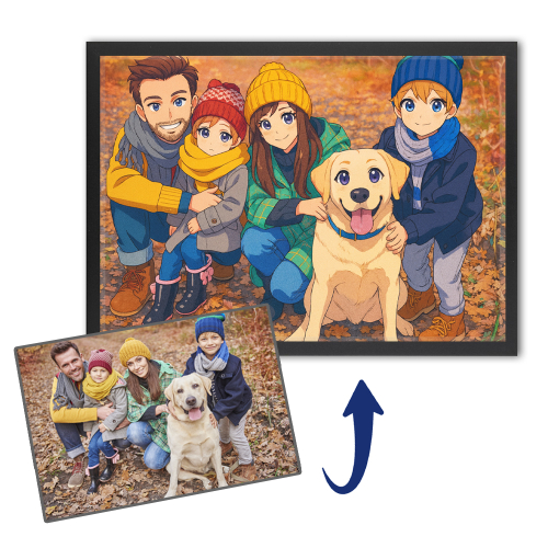 Retrato de estilo manga según una foto Retrato de estilo manga según una foto