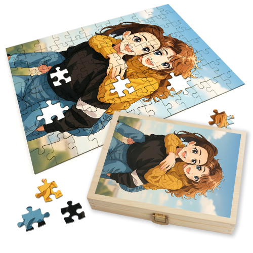 Puzzle de una foto transformada en manga Puzzle de una foto transformada en manga