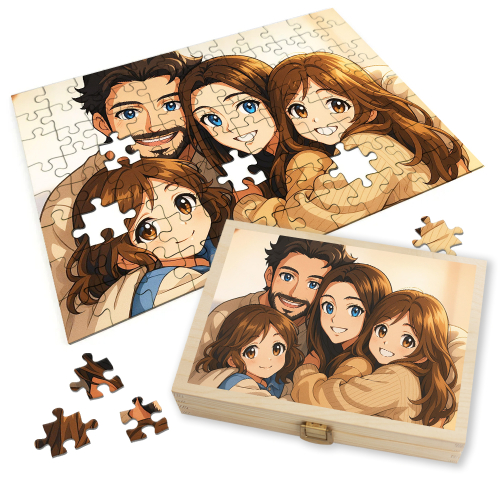 Puzzle de una foto transformada en manga Puzzle de una foto transformada en manga