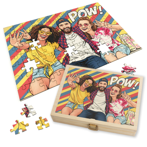Puzzle fotográfico Pop Art Comics estilo Roy Lichtenstein Puzzle fotográfico Pop Art Comics estilo Roy Lichtenstein
