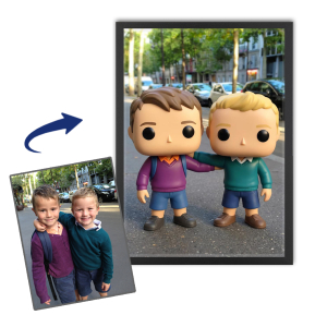 Retrato de una figura de vinilo estilizada a partir de una foto Retrato de una figura de vinilo estilizada a partir de una foto