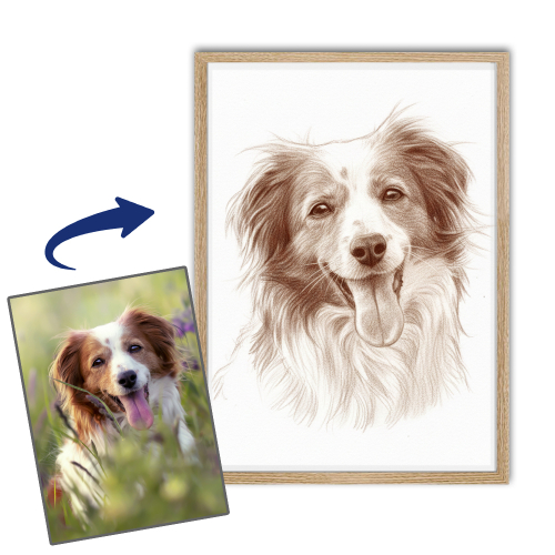 Retrato con estilo de dibujo en sepia a partir de una foto Retrato con estilo de dibujo en sepia a partir de una foto