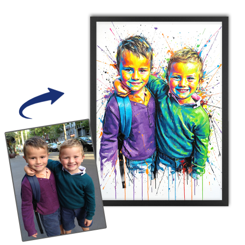 Retrato street art a partir de una foto Retrato street art a partir de una foto