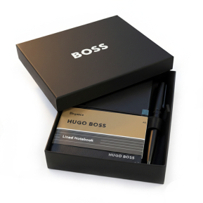 Set Hugo Boss cuaderno y bolígrafo grabado Set Hugo Boss cuaderno y bolígrafo grabado