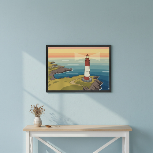 Paisaje ilustrado al estilo flat design según una foto Paisaje ilustrado al estilo flat design según una foto