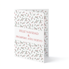 Tarjeta de felicitación navideña | Bayas rojas Tarjeta de felicitación navideña | Bayas rojas