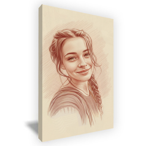 Retrato a la sanguina a partir de una foto Retrato a la sanguina a partir de una foto