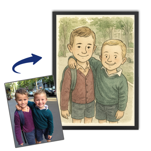 Caricatura estilo cómic neoyorquino a partir de una foto Caricatura estilo cómic neoyorquino a partir de una foto