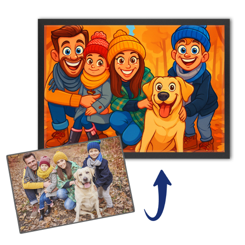 Caricatura humorística basada en una foto Caricatura humorística basada en una foto