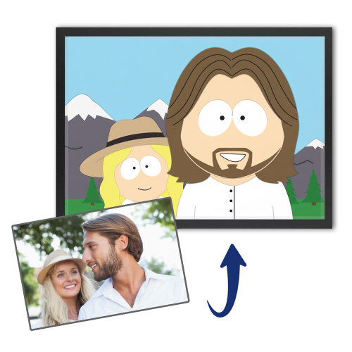 Caricatura estilo dibujo animado extravagante a partir de una foto Caricatura estilo dibujo animado extravagante a partir de una foto