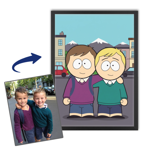 Caricatura estilo dibujo animado extravagante a partir de una foto Caricatura estilo dibujo animado extravagante a partir de una foto