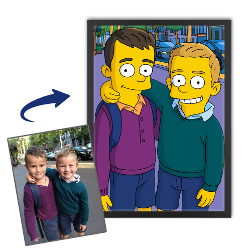 Caricatura estilo dibujo animado amarillo a partir de una foto Caricatura estilo dibujo animado amarillo a partir de una foto