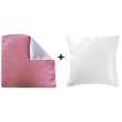 Cubierta blanca / rosa y acolchado