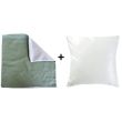 Cubierta blanca / verde y acolchado