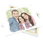 Lienzo de lona en un marco de madera