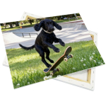 Lienzo de lona en un marco de madera