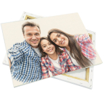 Lienzo de lona en un marco de madera