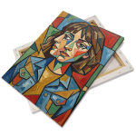 Lienzo de lona en un marco de madera