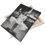 Lienzo de lona en un marco de madera