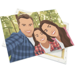 Lienzo de lona en un marco de madera