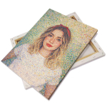 Lienzo de lona en un marco de madera