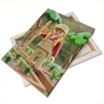 Lienzo de lona en un marco de madera