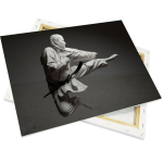 Lienzo de lona en un marco de madera