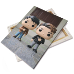 Lienzo de lona en un marco de madera