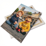 Lienzo de lona en un marco de madera