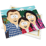 Lienzo de lona en un marco de madera