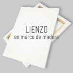 Lienzo de lona en un marco de madera