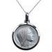 Medalla de la Virgen María en plata esterlina grabada