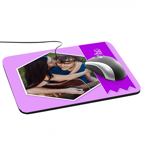 Alfombrilla de ratón personalizada foto y cinta Morado