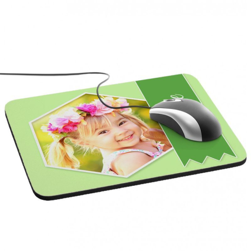 Alfombrilla de ratón personalizada foto y cinta Verde