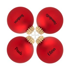 Bolas de Navidad rojas con nombre