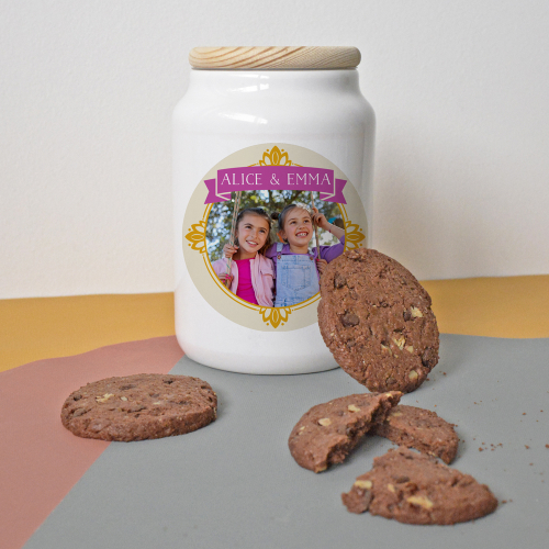 Bote de galletas o caramelos personalizado con foto