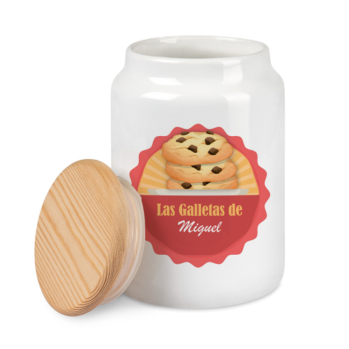 Bote de galletas o caramelos personalizado Macarrones