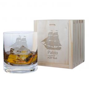 Vaso de whisky personalizado océano abierto