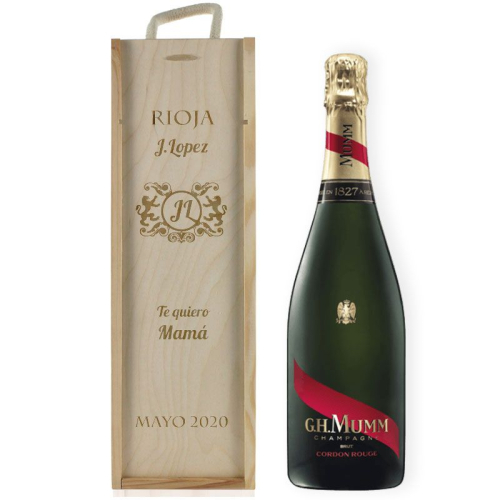 Caja de champaña clásica personalizada