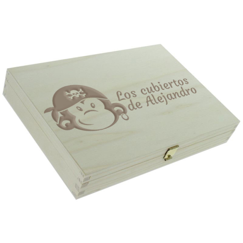 Cofre personalizado cerrado mono pirata