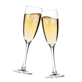 Copa de champaña dúo personalizada